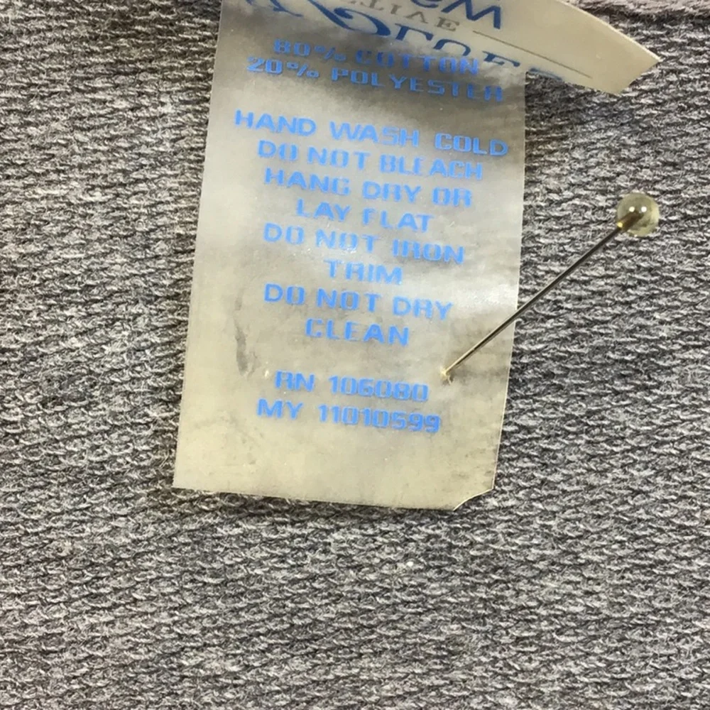 Vintage 90s L.A.BLUES ‘Active’ Grey Silver Sequin Hoodie Sweatshirt Jacket - Picture 4 of 6